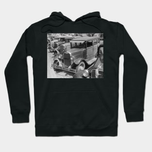 Automobiles on Main Street, 1941. Vintage Photo Hoodie